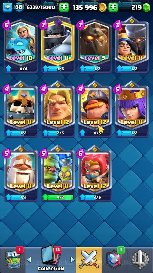 Clash Royale Accounts Midgame Lv 38|Trophy 8096|KTL 13|Limited Skin|Card 121| 1 HERO 6 EVO 8 Champ 21 Legendary 33 Epic 30 13