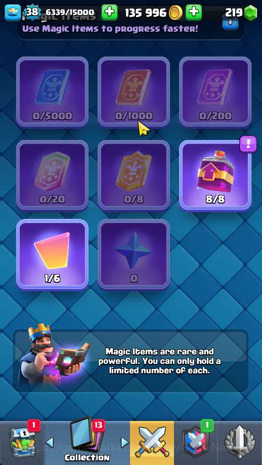 Clash Royale Accounts Midgame Lv 38|Trophy 8096|KTL 13|Limited Skin|Card 121| 1 HERO 6 EVO 8 Champ 21 Legendary 33 Epic 30 14