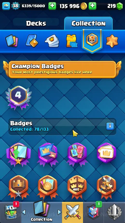 Clash Royale Accounts Midgame Lv 38|Trophy 8096|KTL 13|Limited Skin|Card 121| 1 HERO 6 EVO 8 Champ 21 Legendary 33 Epic 30 18