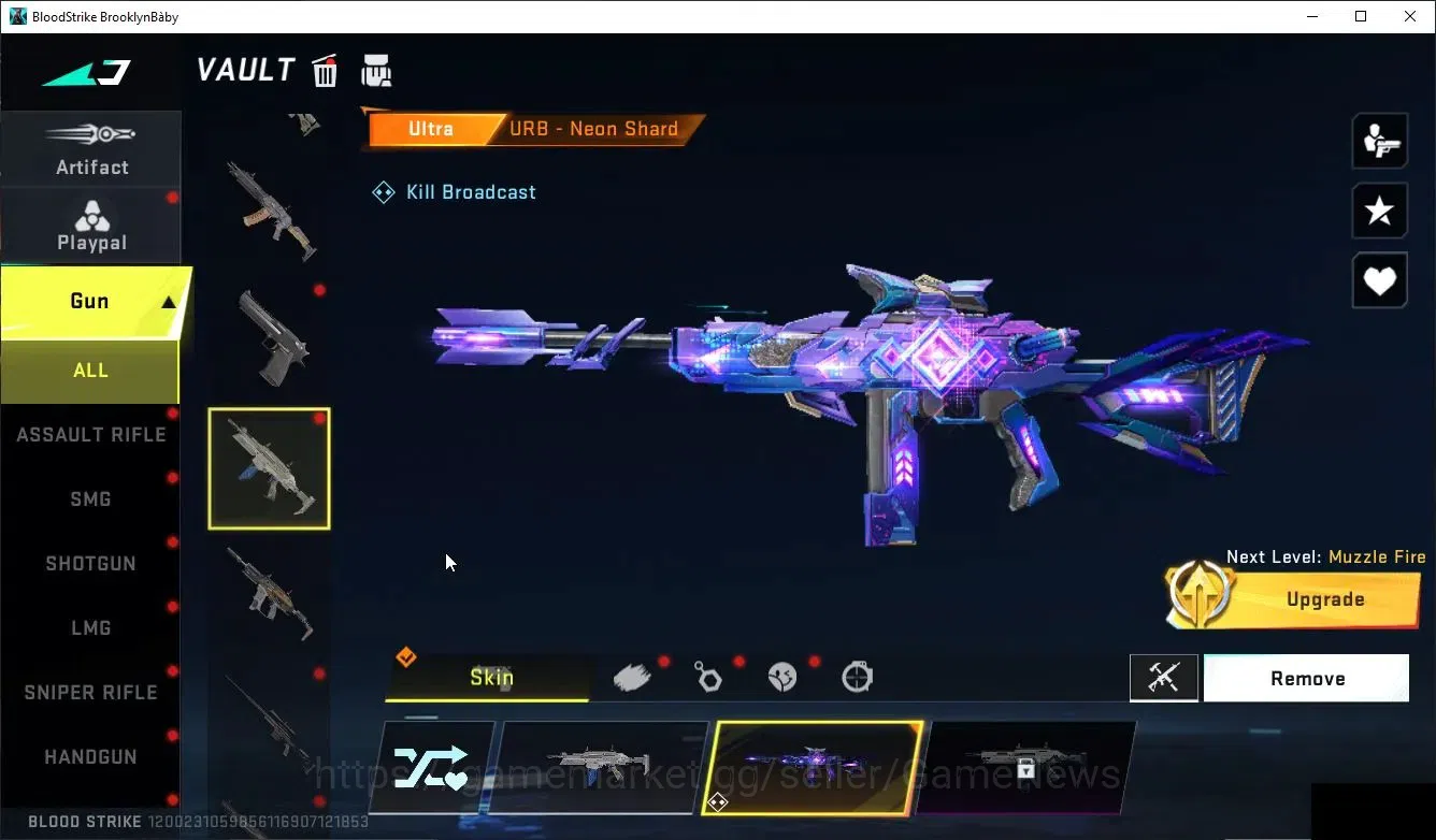 Blood Strike Accounts Collab Skin ASIA |Collab OPM M4A1-Garou|8 10