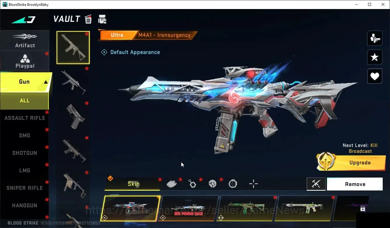 Blood Strike Accounts Collab Skin ASIA |Collab OPM M4A1-Garou|8 11