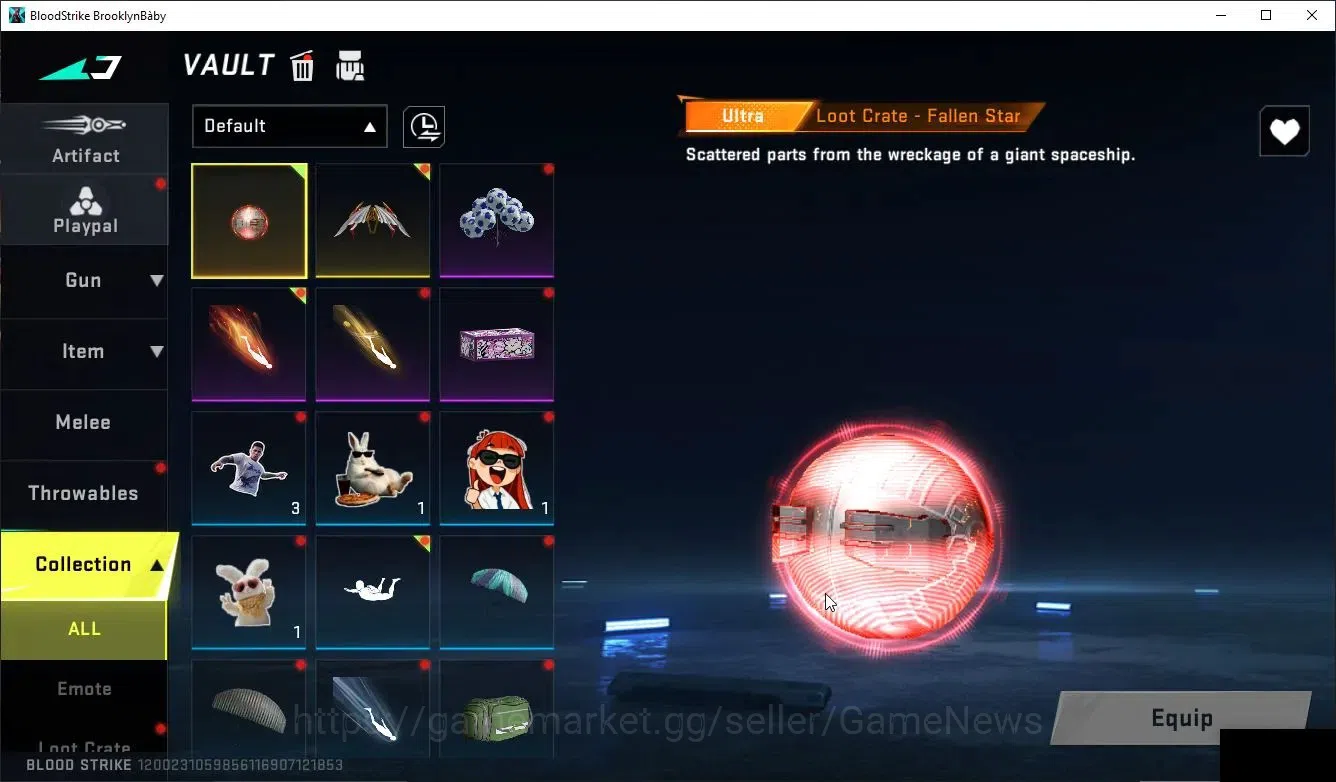 Blood Strike Accounts Collab Skin ASIA |Collab OPM M4A1-Garou|8 15