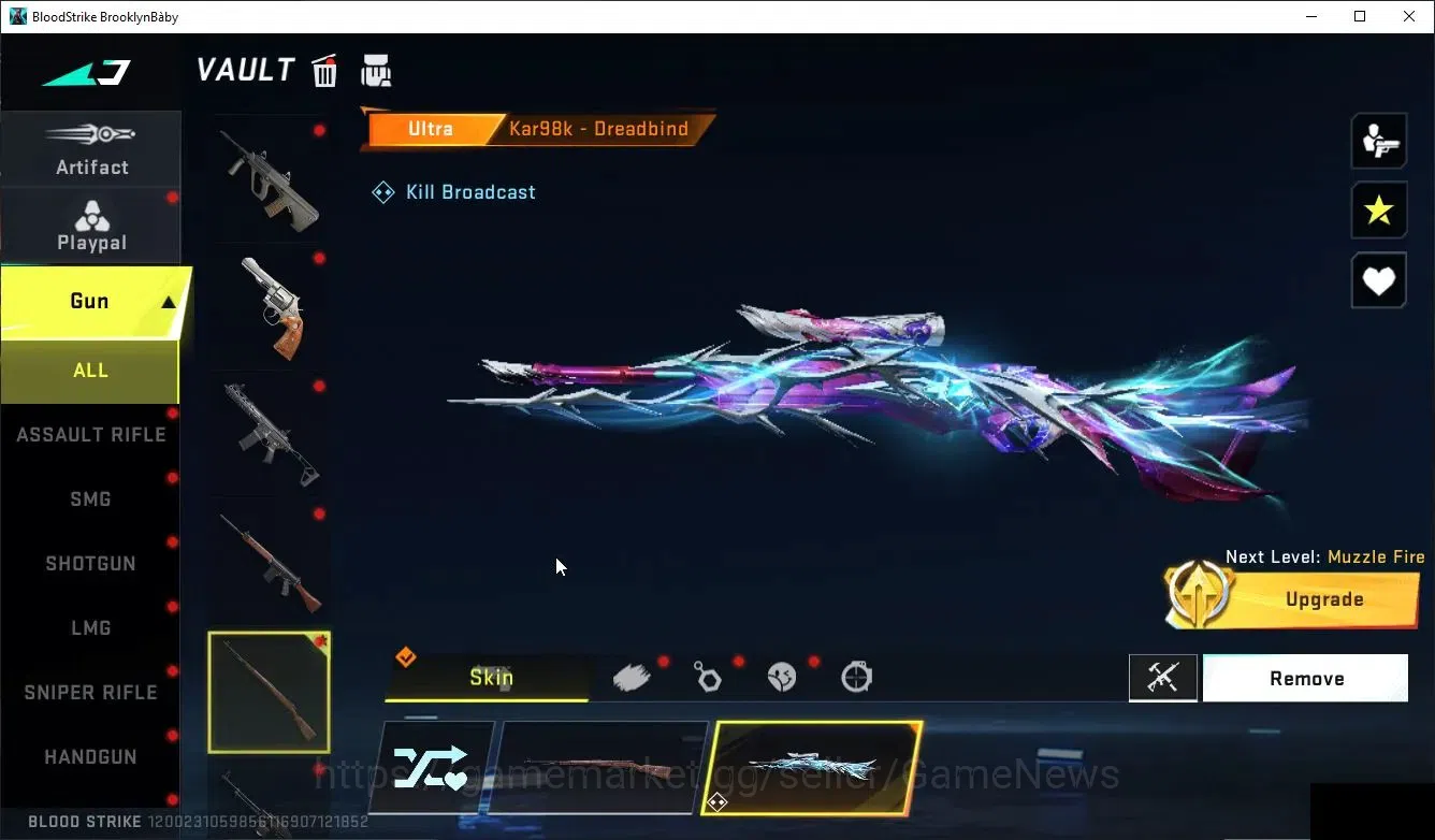 Blood Strike Accounts Collab Skin ASIA |Collab OPM M4A1-Garou|8 9
