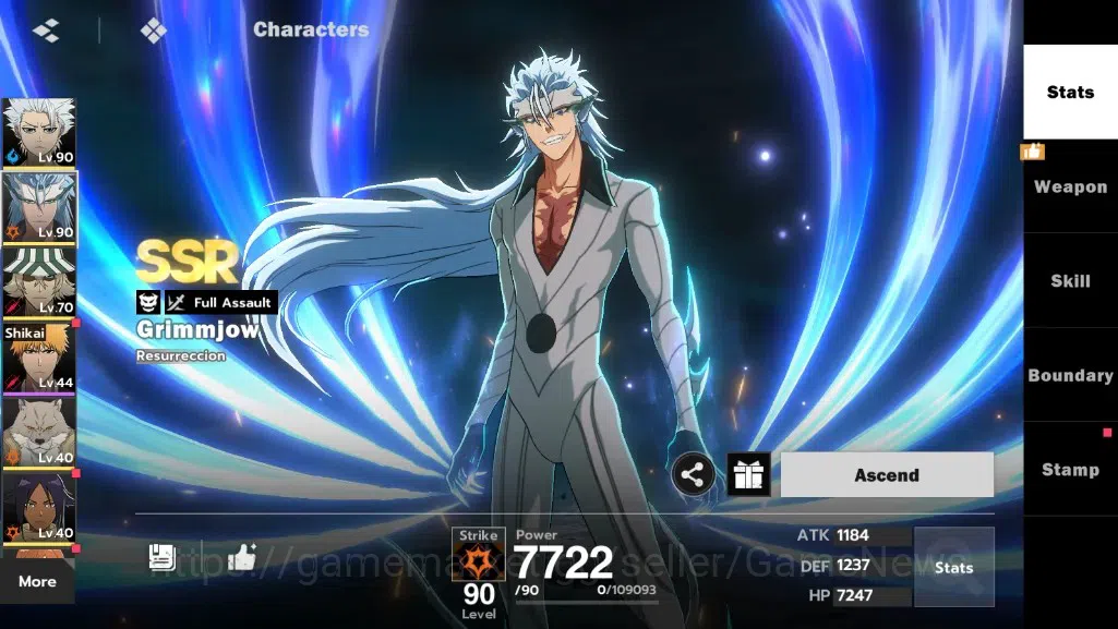 BLEACH: Soul Resonance Accounts NuverseSEA|LV 69|10 SSR [IchigoB,Aizen,ZarakiB1,Gi image 18