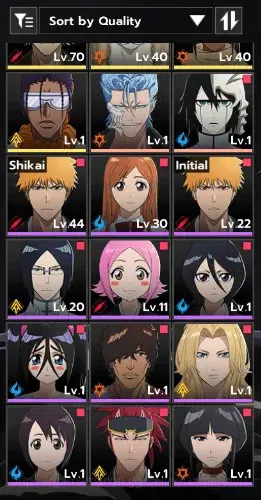 BLEACH: Soul Resonance Accounts NuverseSEA|LV 69|10 SSR [IchigoB,Aizen,ZarakiB1,Gi image 3