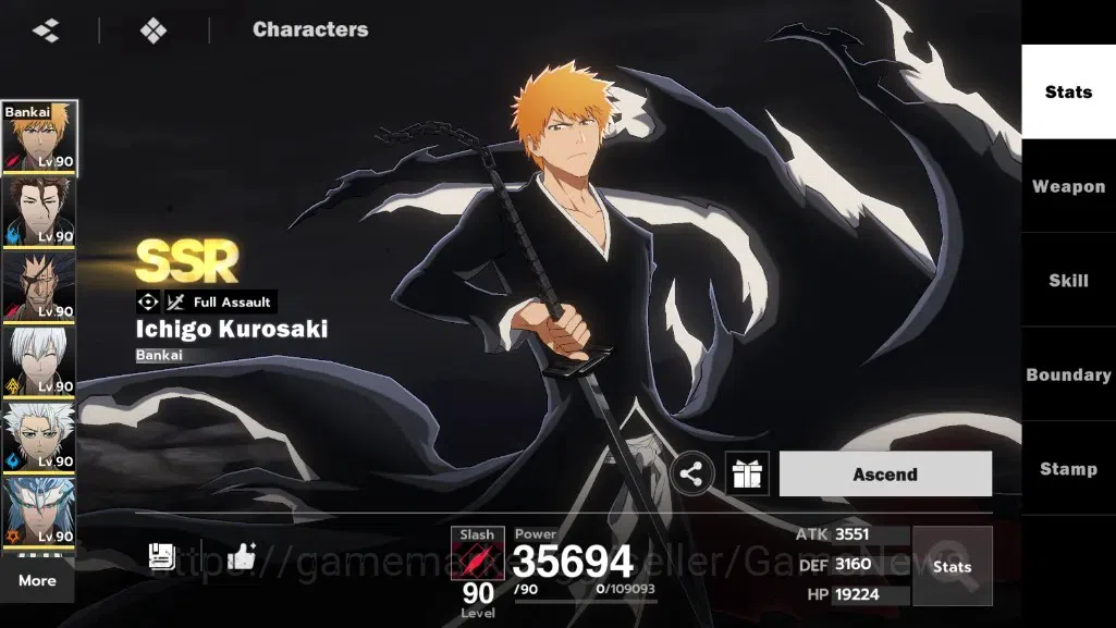 BLEACH: Soul Resonance Accounts NuverseSEA|LV 69|10 SSR [IchigoB,Aizen,ZarakiB1,Gi image 4