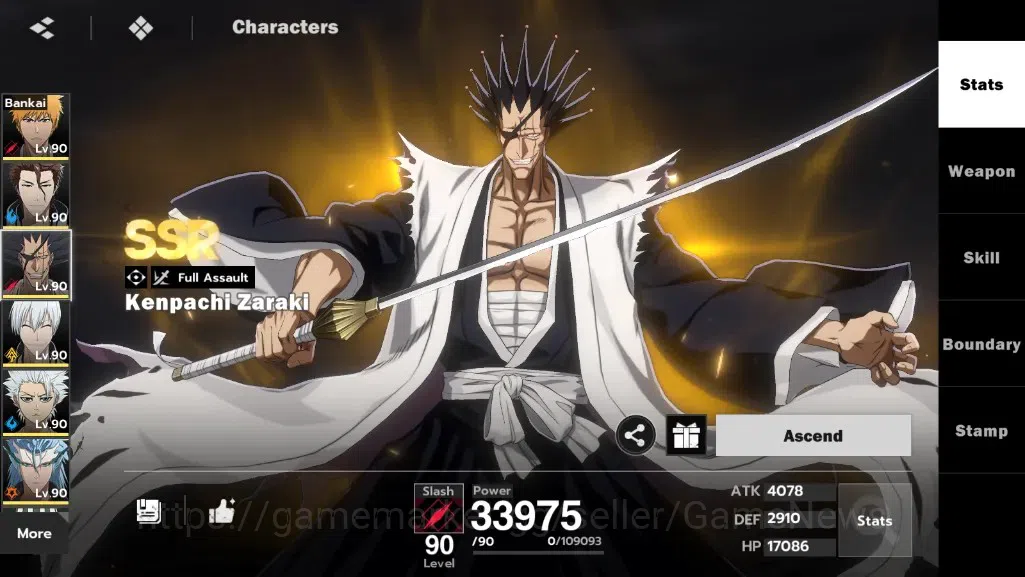 BLEACH: Soul Resonance Accounts NuverseSEA|LV 69|10 SSR [IchigoB,Aizen,ZarakiB1,Gi image 9