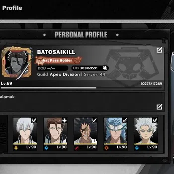 BLEACH: Soul Resonance Accounts NuverseSEA|LV 69|10 SSR [IchigoB,Aizen,ZarakiB1,Gi image 1