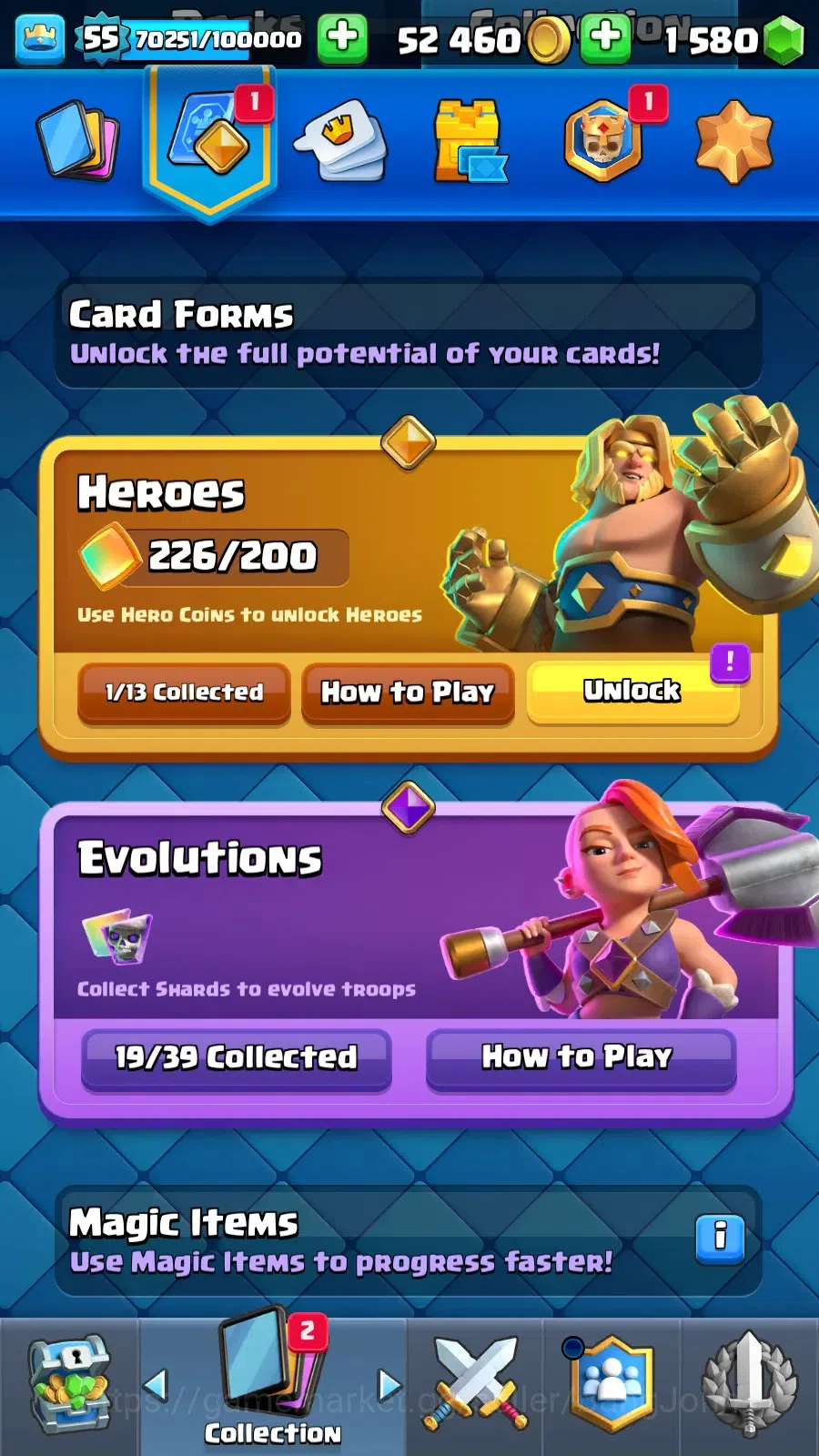 Clash Royale Accounts Lv 55|Trophy 9500|KTL 15|Limited Skin|Max 1-Card 1 image 17