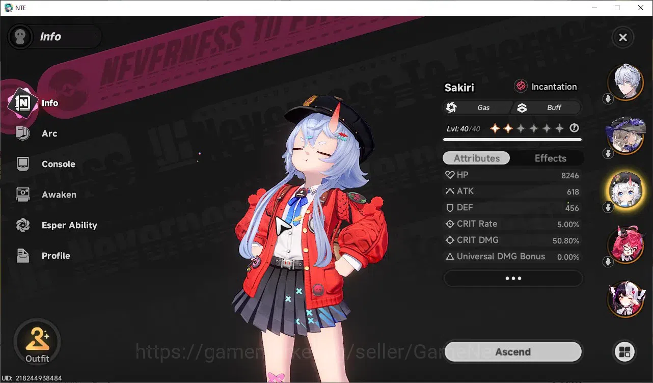 Neverness to Everness Accounts GLOBAL SEA|HL 21|TL 11|4 SSR Lacrimosa,Nanally,Jiu image 7