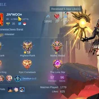 Mobile Legends: Bang Bang Accounts Collector Hero 57|Skin 96|Karina KoF,Roger TFormers,Gatotkaca LBox,Fanny LBorn,Badang