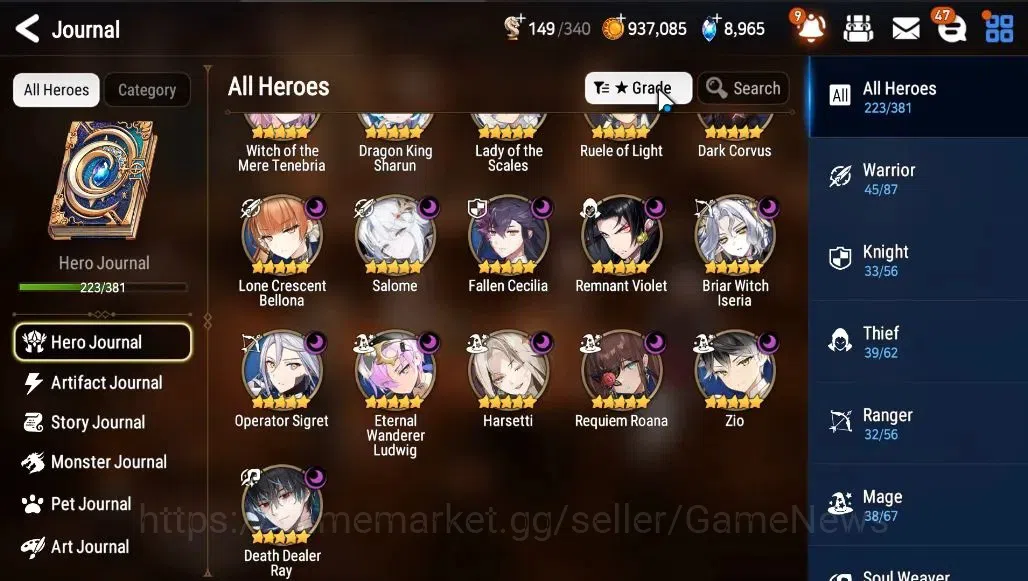 Epic Seven Accounts GLOBAL Unverif|NewEra|26 ML (Salome,LOT Scales,BAr image 5