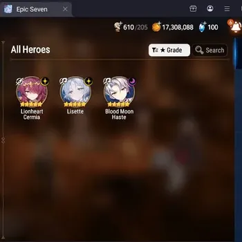 Epic Seven Accounts Starter Global Unverif|Best Starter|3 ML(LCeremia,Lisette,BM Haste)|PoH+Bless ON|Side Story