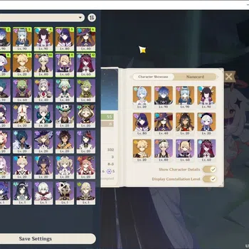 Genshin Impact Accounts Others ASIA|AR 55|Flins Pream Team|5 Limited + 2(*5 Weapon)|[Ineffa]+Sign,Raiden Shogun,Odette|USN