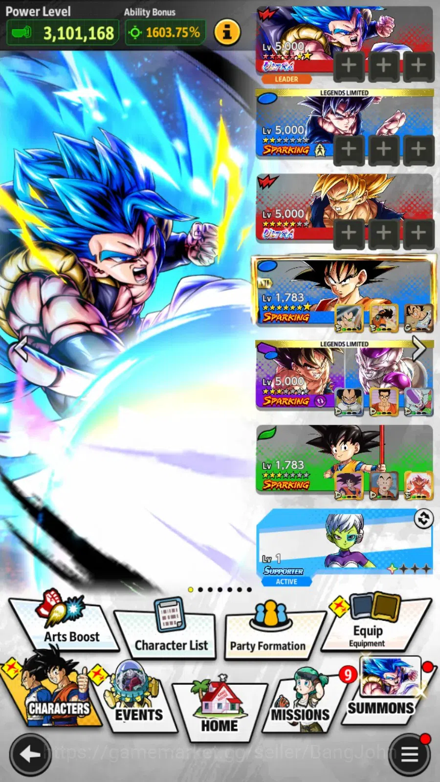 Dragon Ball Legends Accounts Android | Lv 146 | 12.8M Total Power| 2 UL | UL SS image 9