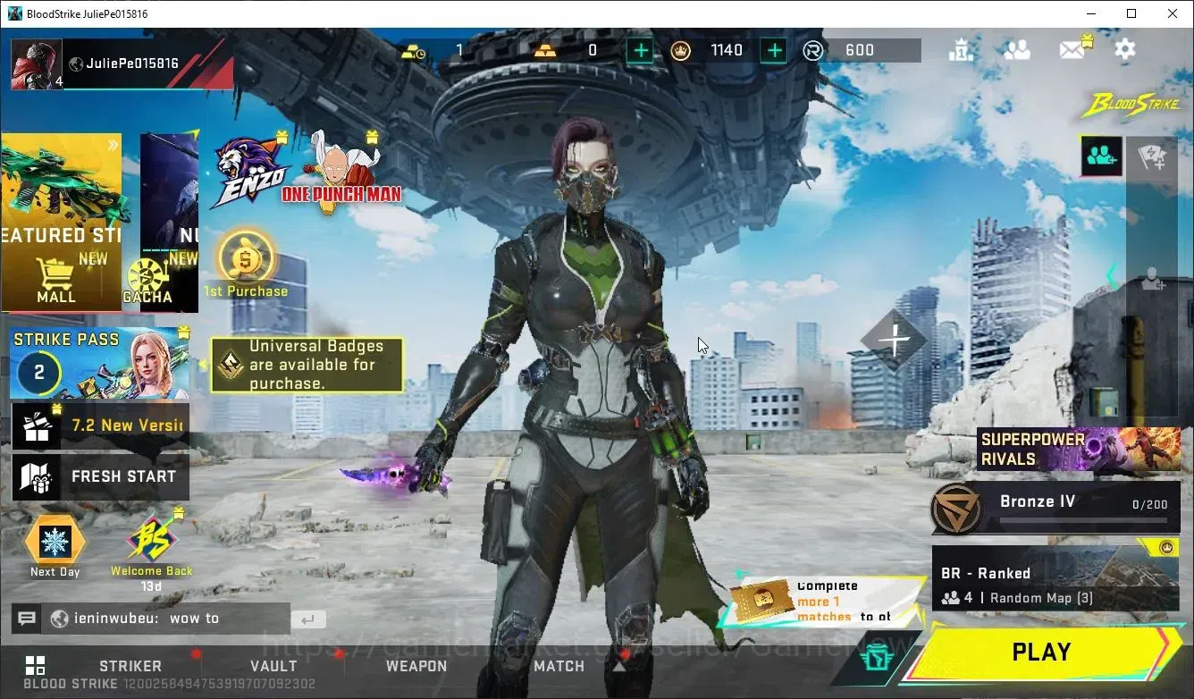 Blood Strike Accounts Rare Skin ASIA|MELEE ButerFly Knife- STARFALL+1 ULTRA Katya-VEXA |4 Legendary Melee katana-Ronin,Etc 1