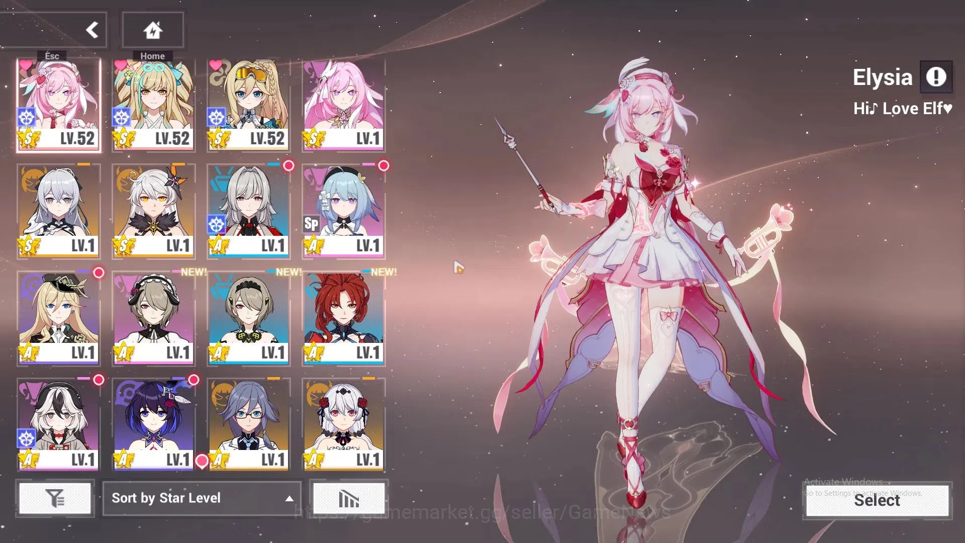 Honkai Impact 3rd Accounts SEA|Lv 54|7461 Crystal|3 Full Set 4/4[Elysia Hi Lo image 2