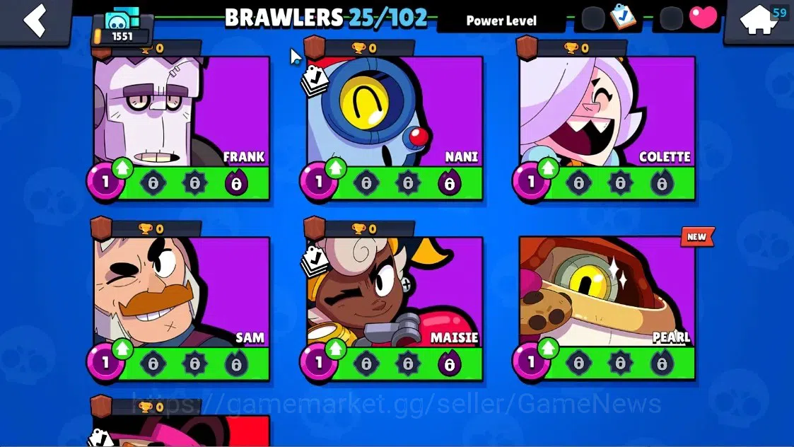Brawl Stars Accounts 1551 Trophy|25 Brawlers 2 Max Lvl Meg,Full Buffies image 10