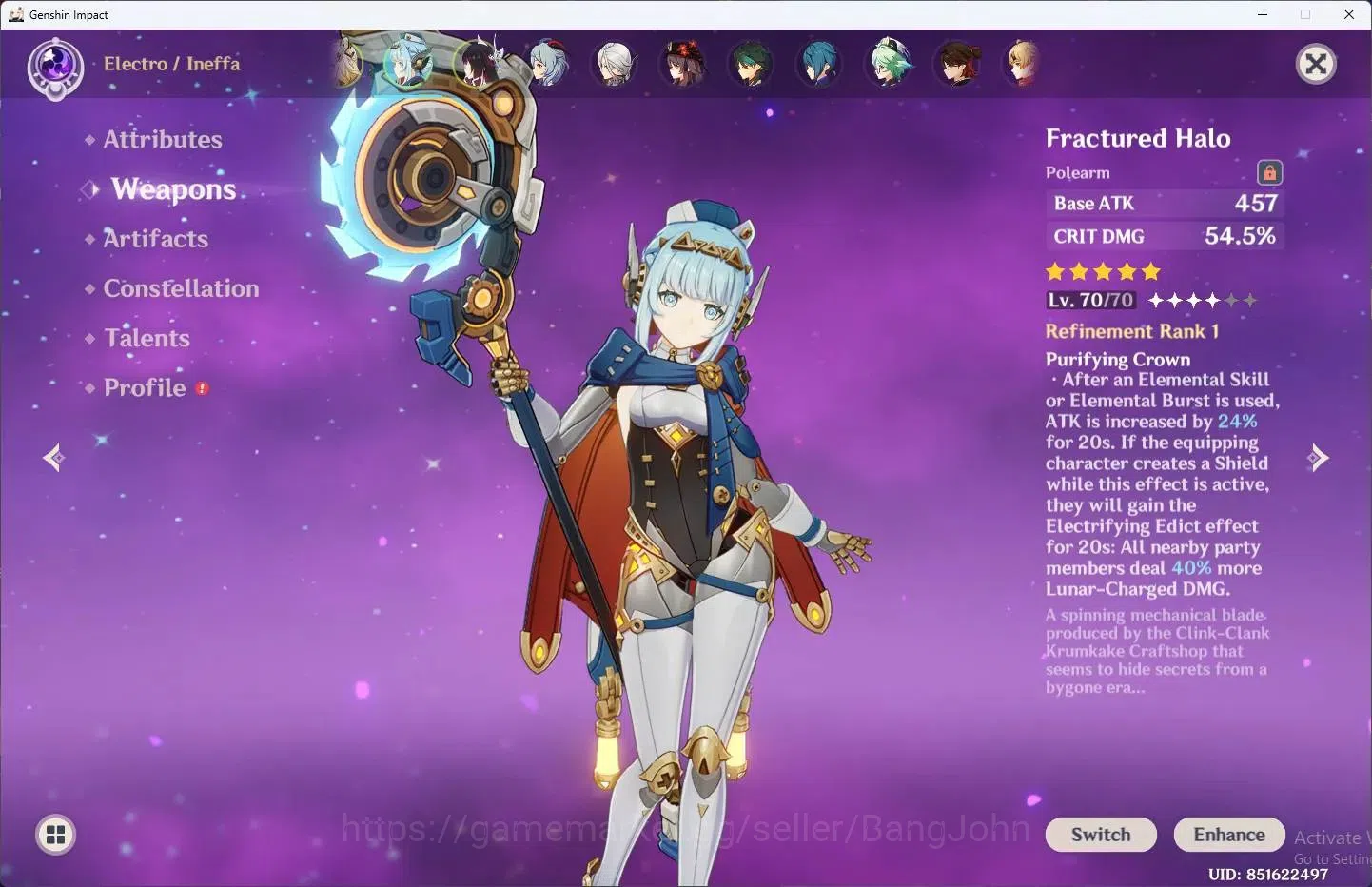 Genshin Impact Accounts ASIA|AR 57|11 Limit+4 Standar (Ineffa Sign,Columbi image 4