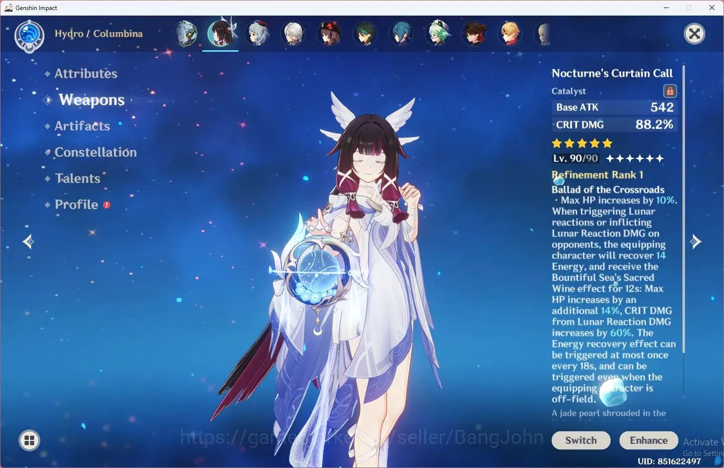 Genshin Impact Accounts ASIA|AR 57|11 Limit+4 Standar (Ineffa Sign,Columbi image 5