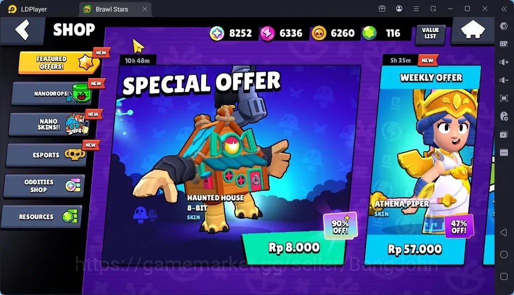 Brawl Stars Accounts Global |Trophy 1552 | Brawler 22| Skins 2 Legendary, 1 Mythic,4 Epic|Bling 8252|Protect Off|Check SS 12