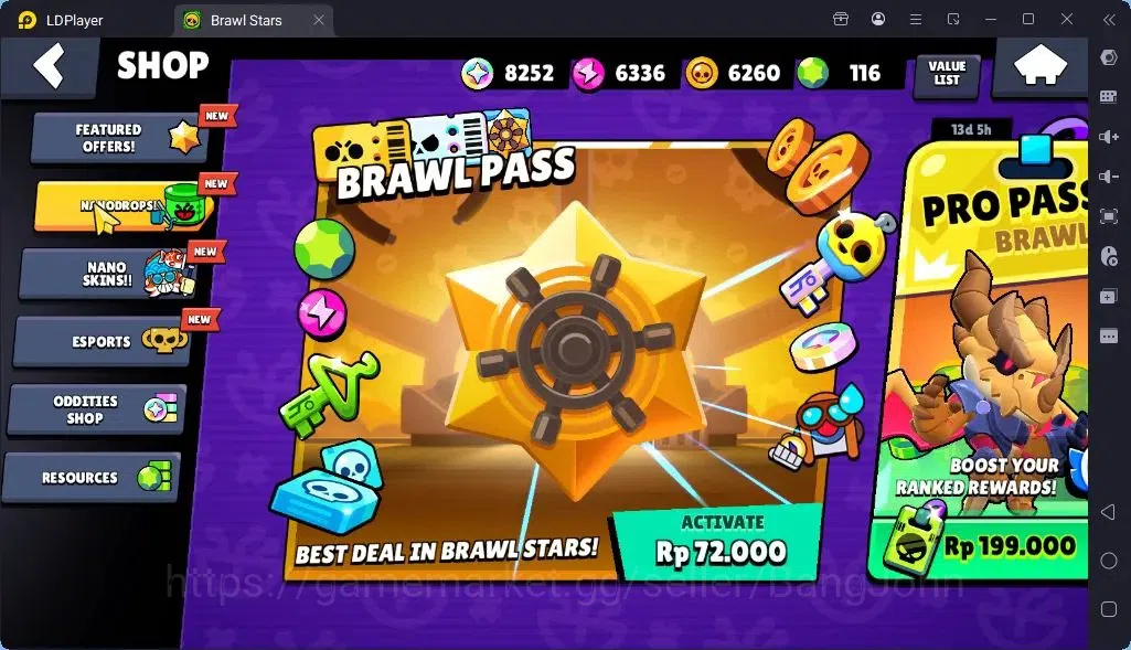 Brawl Stars Accounts Global |Trophy 1552 | Brawler 22| Skins 2 Legendary, 1 Mythic,4 Epic|Bling 8252|Protect Off|Check SS 13
