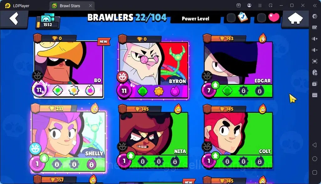Brawl Stars Accounts Global |Trophy 1552 | Brawler 22| Skins 2 Legendary, 1 Mythic,4 Epic|Bling 8252|Protect Off|Check SS 14