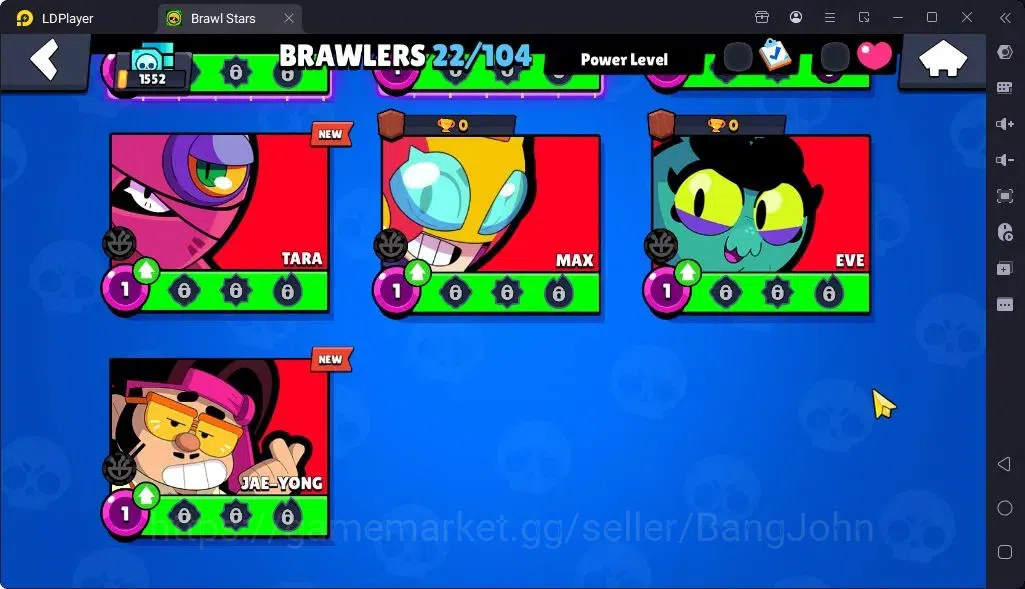 Brawl Stars Accounts Global |Trophy 1552 | Brawler 22| Skins 2 Legendary, 1 Mythic,4 Epic|Bling 8252|Protect Off|Check SS 17