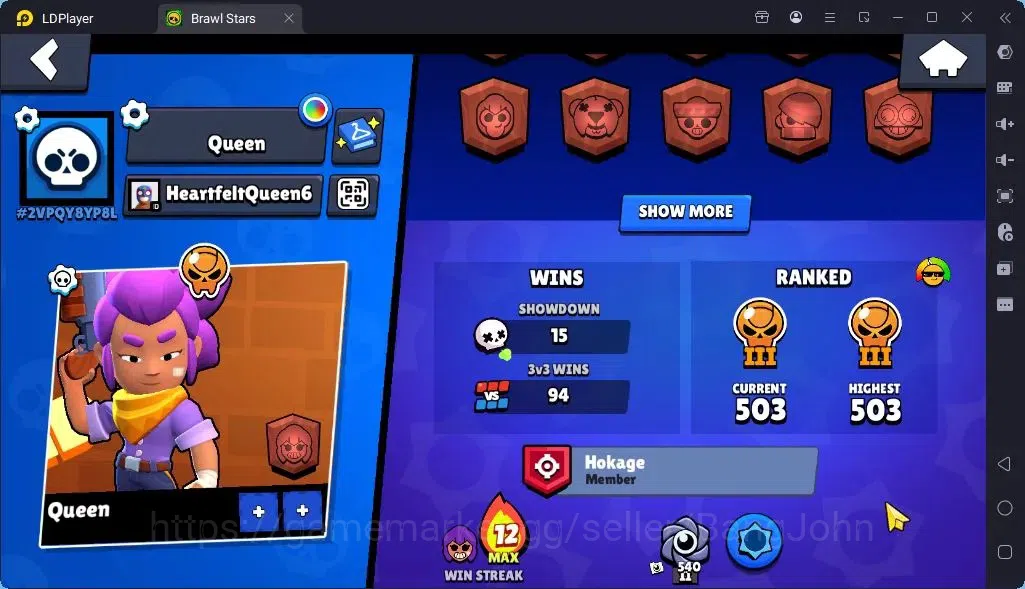 Brawl Stars Accounts Global |Trophy 1552 | Brawler 22| Skins 2 Legendary, 1 Mythic,4 Epic|Bling 8252|Protect Off|Check SS 3