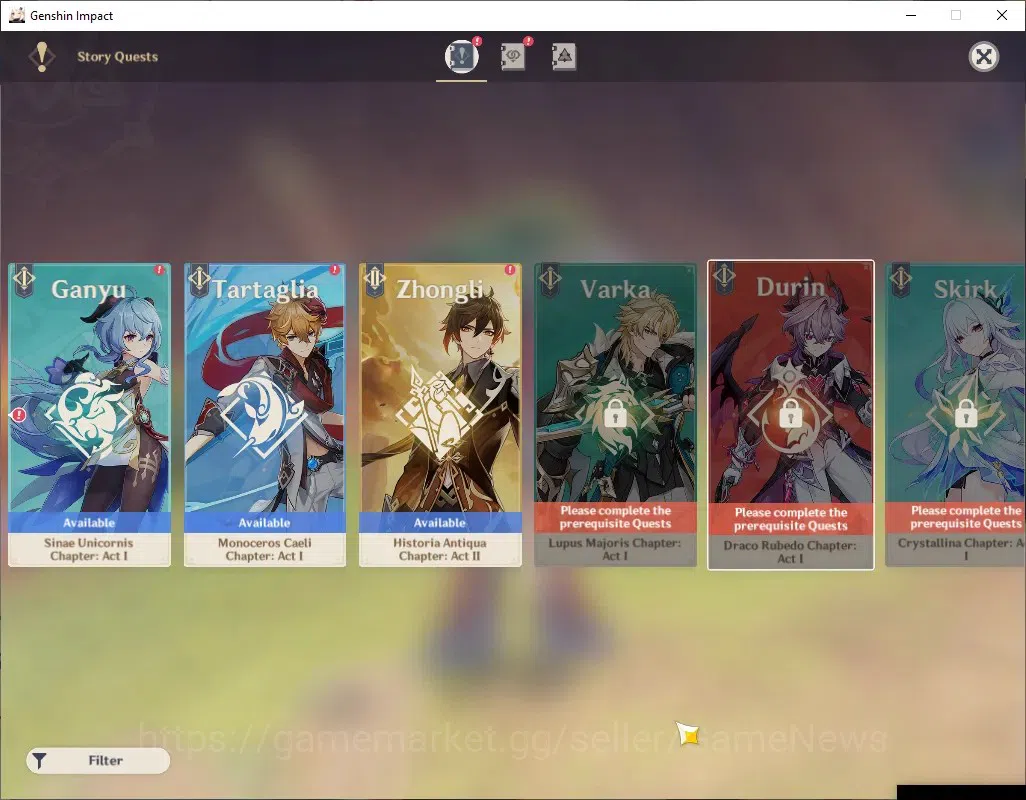 Genshin Impact Accounts ASIA|AR 50|1006 Primo|3 Limited + 1 (*5Weap)|Kamis image 19