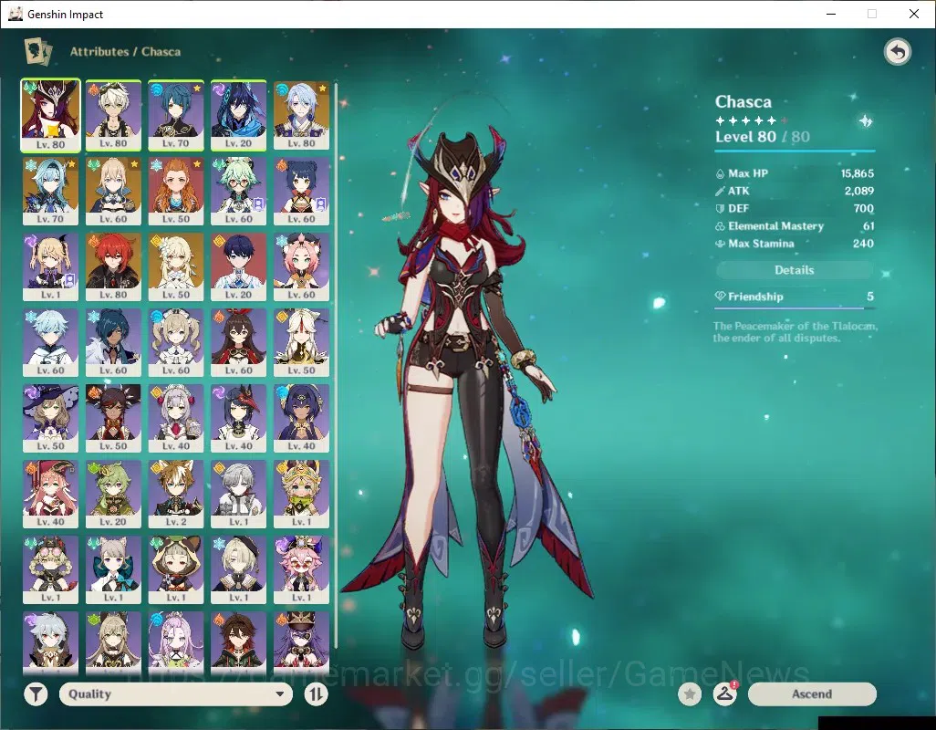 Genshin Impact Accounts ASIA|AR 50|1006 Primo|3 Limited + 1 (*5Weap)|Kamis image 3