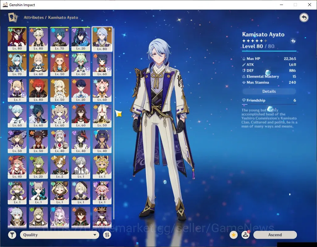 Genshin Impact Accounts ASIA|AR 50|1006 Primo|3 Limited + 1 (*5Weap)|Kamis image 4