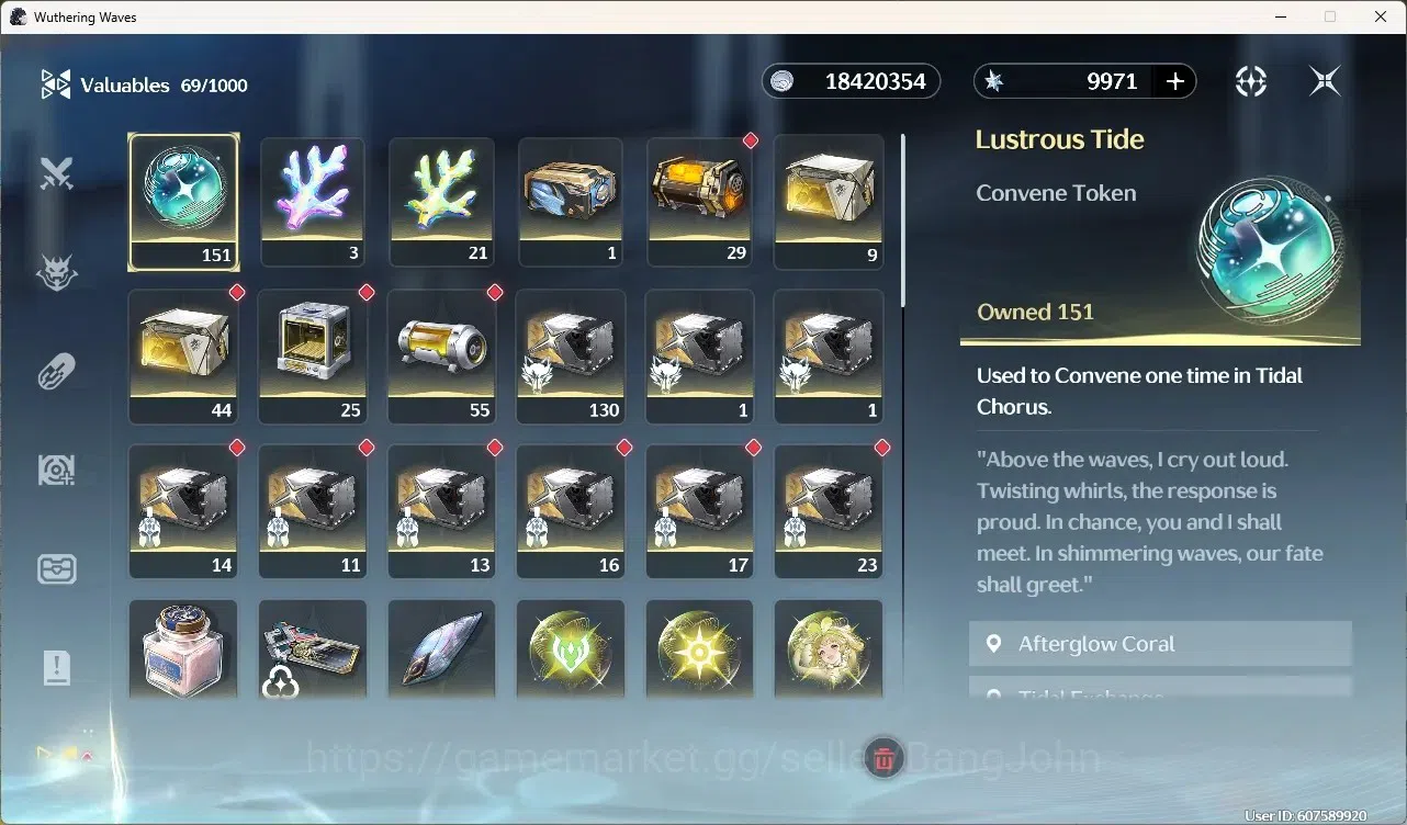 Wuthering Waves Accounts Starter EU|UL 49|Rank 5|2 Char Limited [Lucy Rc6, Rebecca]+Sign | 9971 Astrite |Mc Female 17