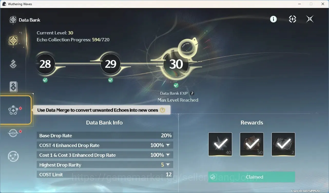 Wuthering Waves Accounts Starter EU|UL 49|Rank 5|2 Char Limited [Lucy Rc6, Rebecca]+Sign | 9971 Astrite |Mc Female 4