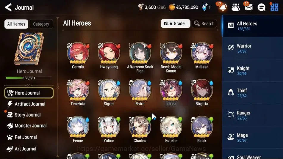Epic Seven Accounts GLOBAL Unverif|New Era|7 ML(NM Luna,LW Peira,US Ch image 7