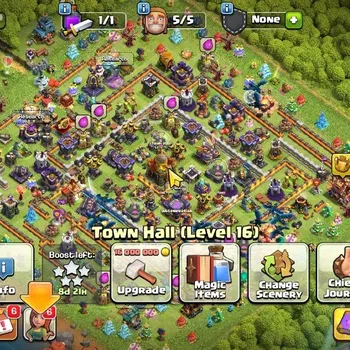 Clash of Clans Accounts High-End LV 137|TH 16|HH 9|Limited Skin|BK 74,AQ 53,GW 28,MP 42,RC 17,DD 1|BM 1,BC 15|6.862 Gem|CN