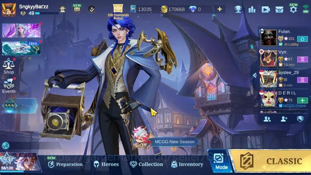 Mobile Legends: Bang Bang Accounts Hero 106|Skin 130|High Glory 63|CC Yi Sun-Shin,Lig image 1