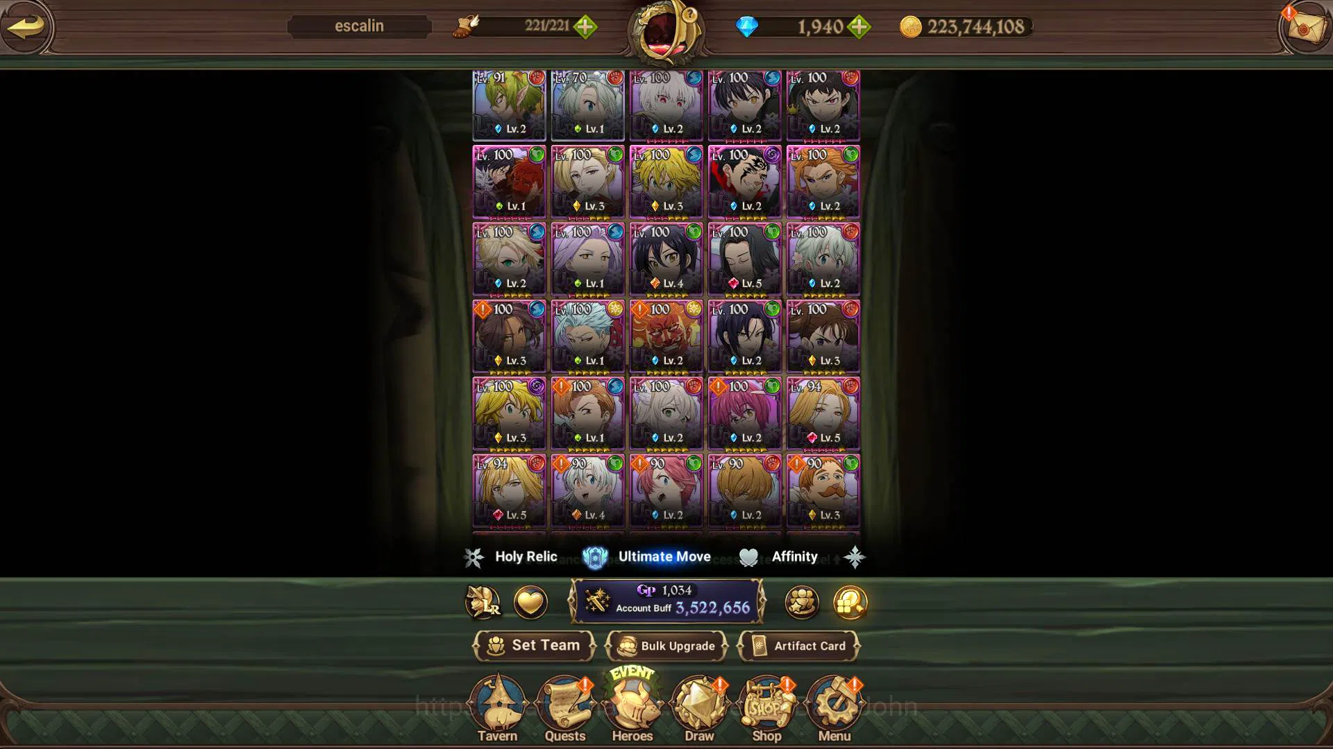 The Seven Deadly Sins: Grand Cross Accounts ASIA|3.5M CC|DM1940+LS 65|2 LR Helbram2/6,Elizabet image 10