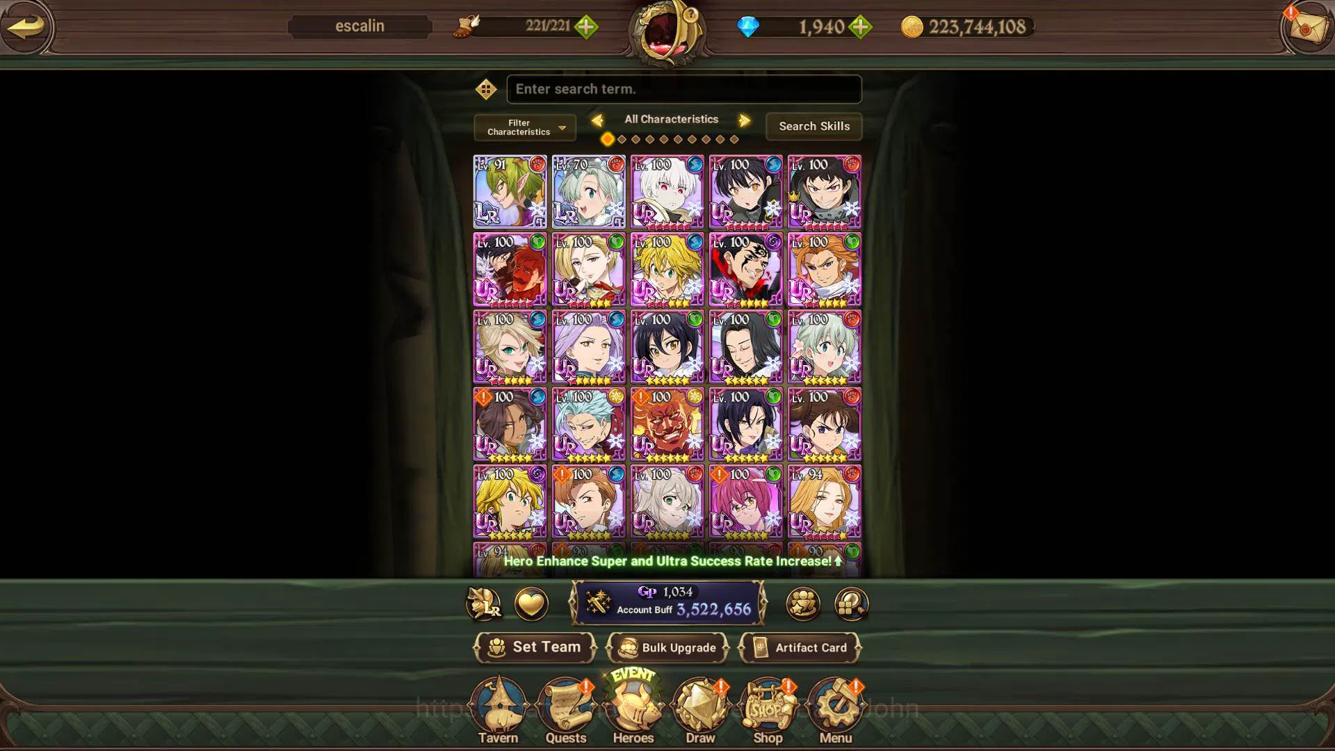 The Seven Deadly Sins: Grand Cross Accounts ASIA|3.5M CC|DM1940+LS 65|2 LR Helbram2/6,Elizabet image 11