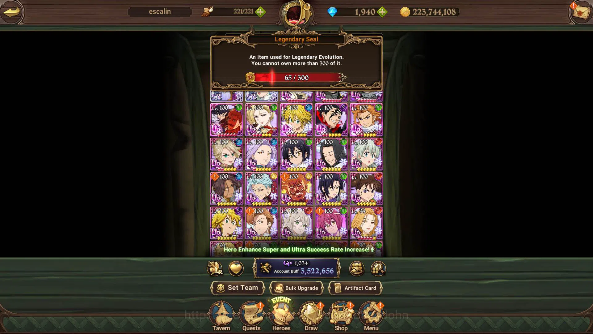 The Seven Deadly Sins: Grand Cross Accounts ASIA|3.5M CC|DM1940+LS 65|2 LR Helbram2/6,Elizabet image 12