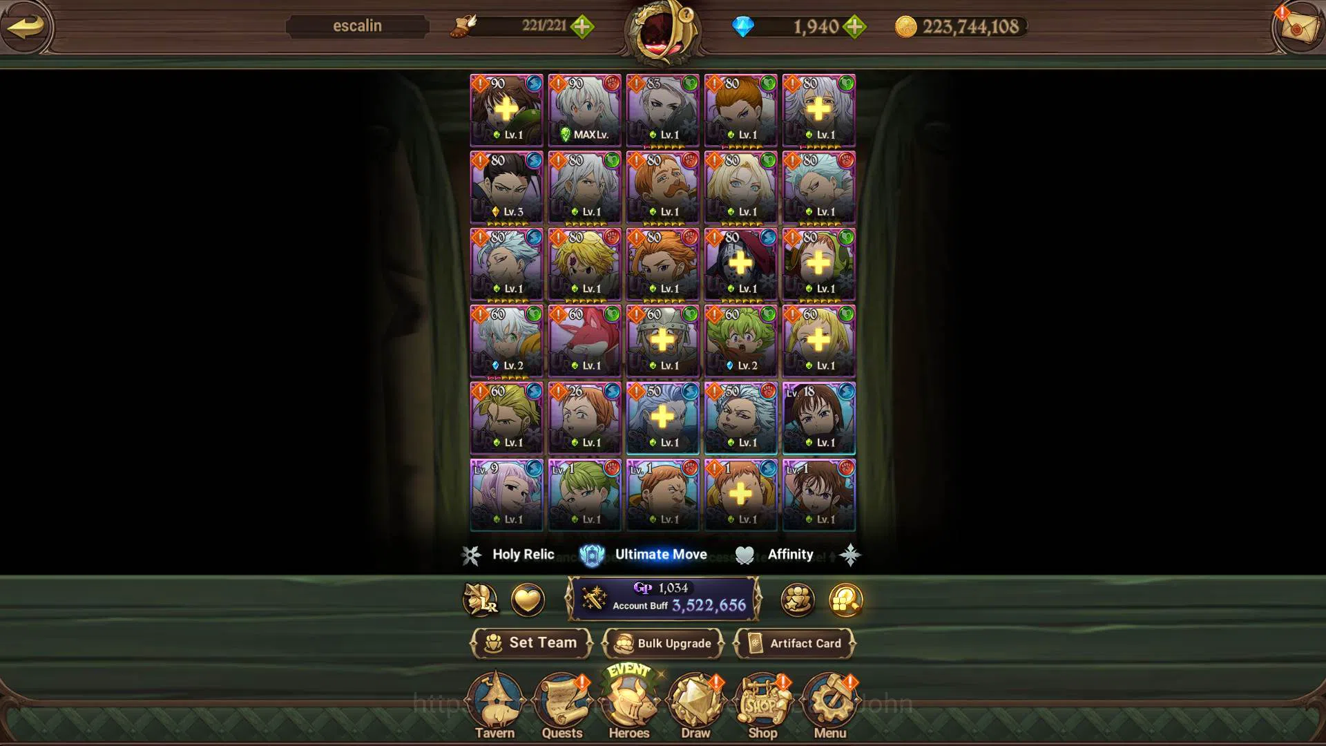 The Seven Deadly Sins: Grand Cross Accounts ASIA|3.5M CC|DM1940+LS 65|2 LR Helbram2/6,Elizabet image 7