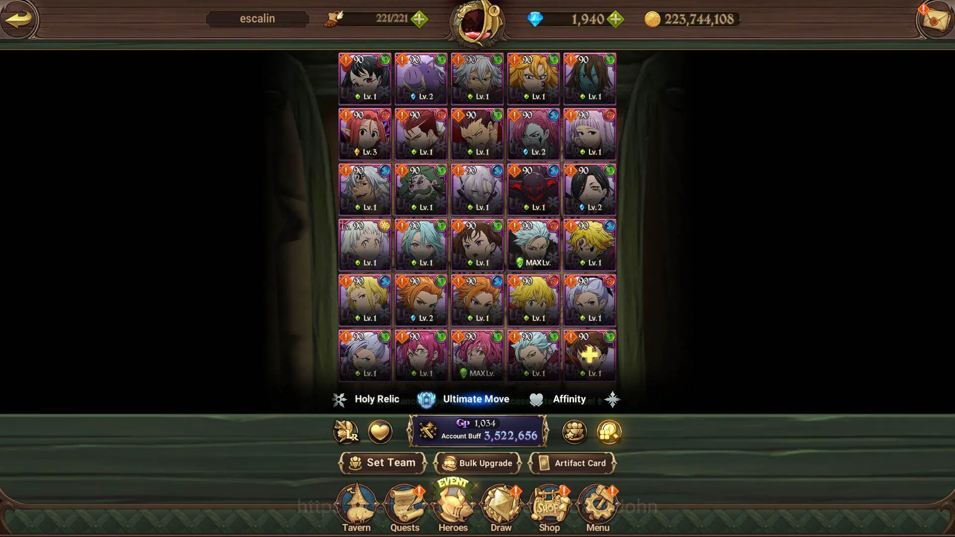 The Seven Deadly Sins: Grand Cross Accounts ASIA|3.5M CC|DM1940+LS 65|2 LR Helbram2/6,Elizabet image 8