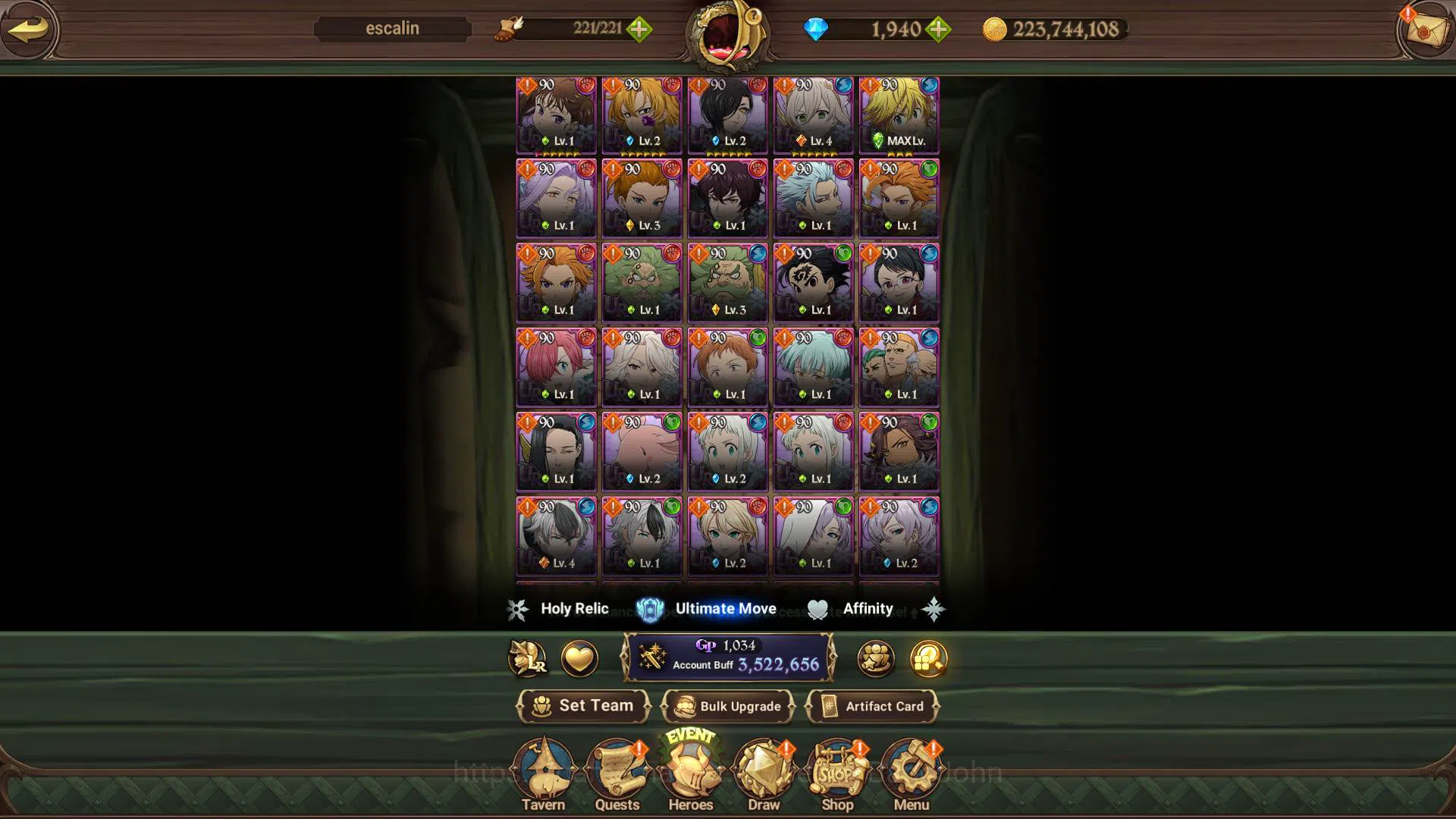 The Seven Deadly Sins: Grand Cross Accounts ASIA|3.5M CC|DM1940+LS 65|2 LR Helbram2/6,Elizabet image 9