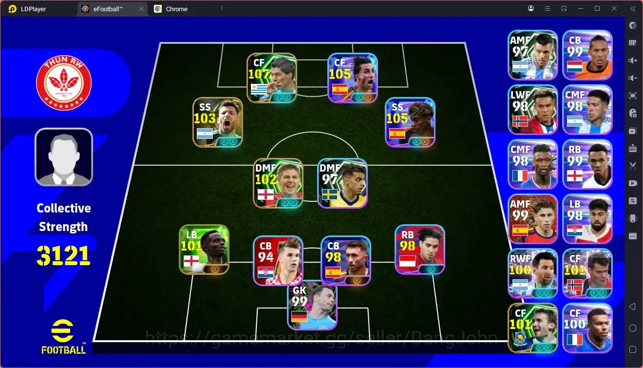 eFootball Accounts Legends & Iconic Players Mobile |PW 3121|Epic Suarez,Aguero,Gerrard,Shevchenko|Showtime New Yamal,New 1