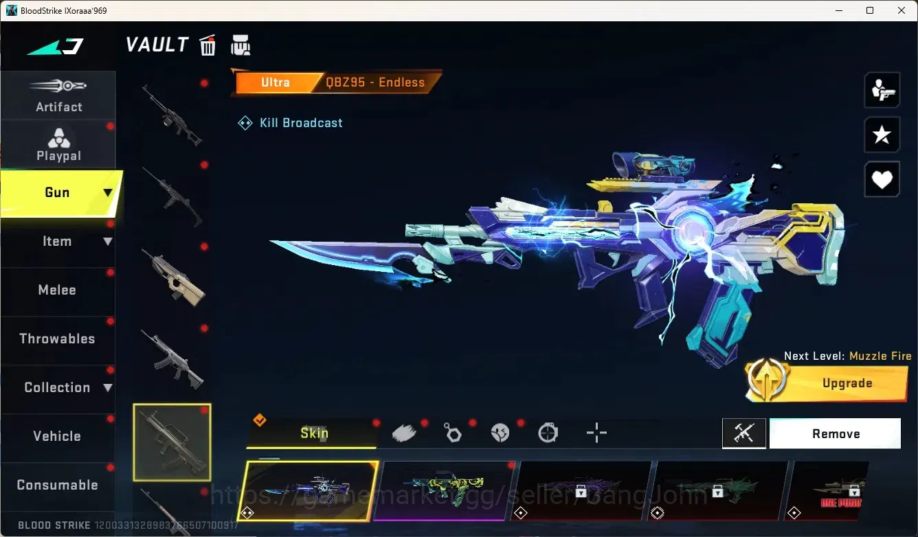 Blood Strike Accounts Others ASIA |1 Eternal Melee:Katar-Judgment|3 Ultra Gun|14 Legendary Gun|Check SS BS1991B 16