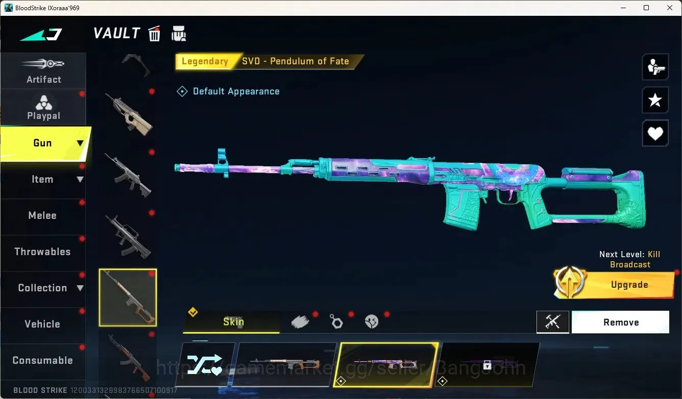 Blood Strike Accounts Others ASIA |1 Eternal Melee:Katar-Judgment|3 Ultra Gun|14 Legendary Gun|Check SS BS1991B 17