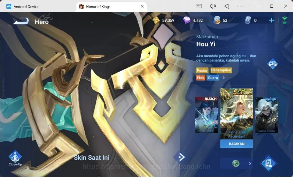 Honor of Kings Accounts Global | 80H | Legend Luna, LNY Da Qiao, Blessed D image 6