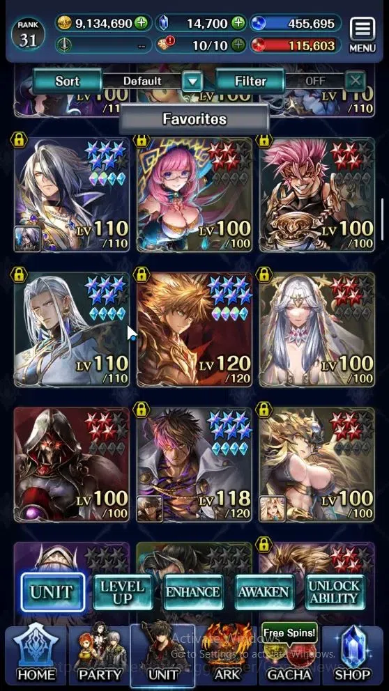 Last Cloudia Accounts Mid‑Game GLOBAL|Rank 31|Collab (Tilith,Vargas,DL Rimuru)+(SM Sera,DL J Samekh,E Lonardo,DL 2