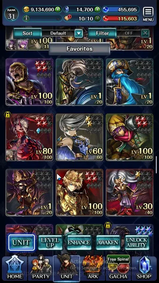 Last Cloudia Accounts Mid‑Game GLOBAL|Rank 31|Collab (Tilith,Vargas,DL Rimuru)+(SM Sera,DL J Samekh,E Lonardo,DL 6