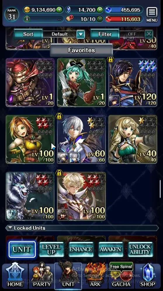 Last Cloudia Accounts Mid‑Game GLOBAL|Rank 31|Collab (Tilith,Vargas,DL Rimuru)+(SM Sera,DL J Samekh,E Lonardo,DL 7